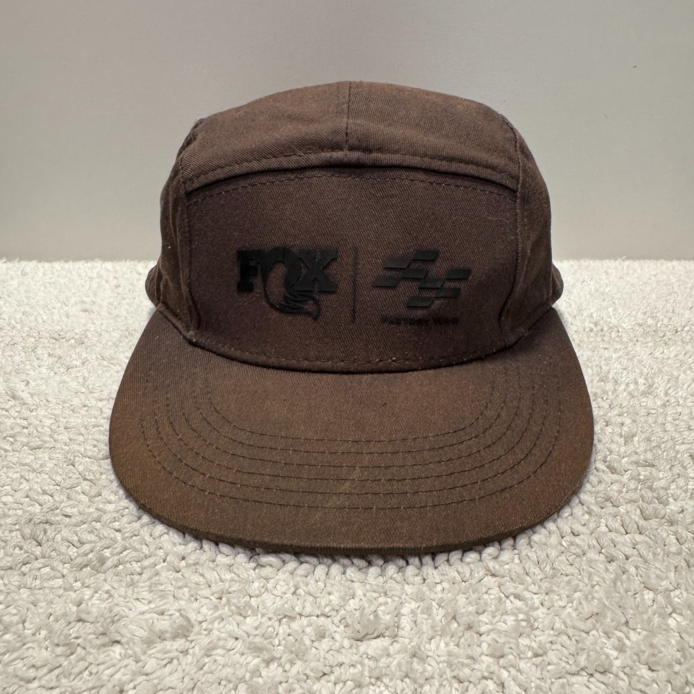 Vintage Fox Racing Hat Cap Brown Logo 5 Panel Skate Strap Back Skater Outdoor